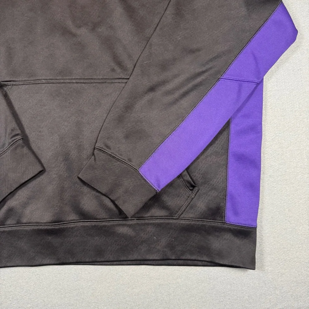 Nike LSU Tigers Therma-FIT Hoodie Mens XL Black Purple Colorblock Sweatshirt